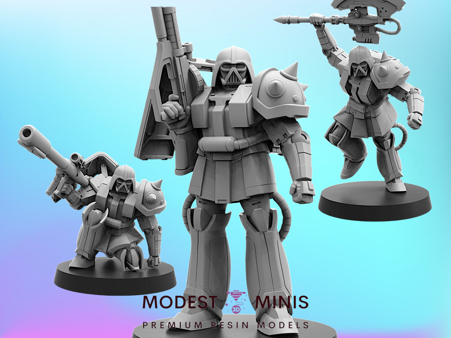 Darth Saku - 28mm+ Scale Miniature | Sci fi | Cyberpunk | Papsikels