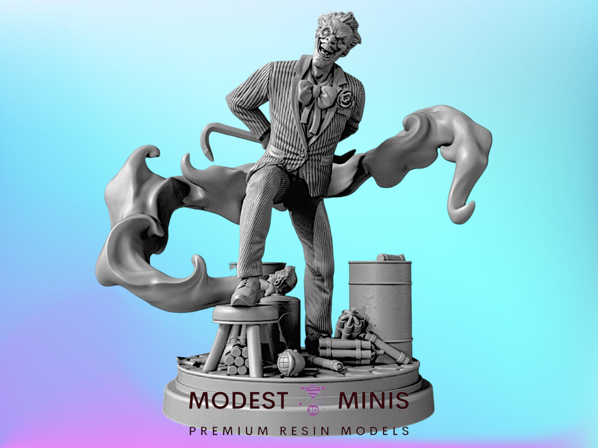 Deathgrin Joker | 32mm - 40mm Mini | Crisis Protocol Proxy | Superhero | Hall of Heroes