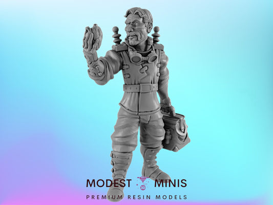 Mad Doctor | 25mm to 100mm Steampunk Mini | DnD | EC3D