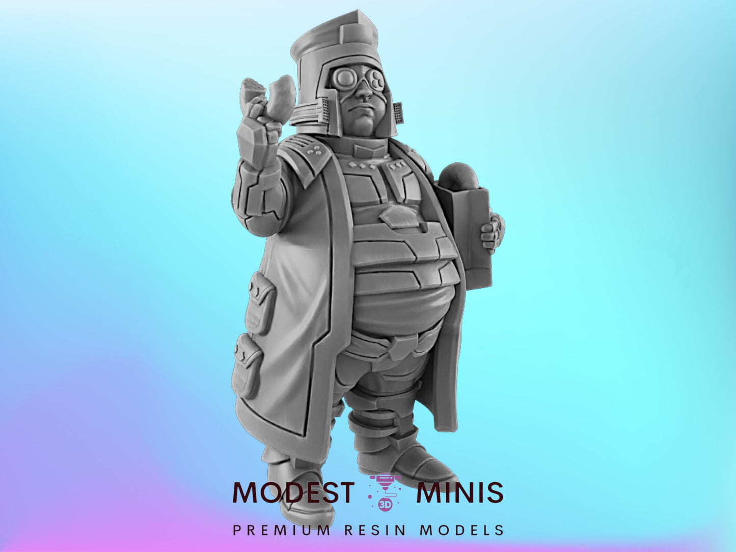 Donut Cop | 25mm - 75mm Scale | DnD | EC3D Cyberpunk Mini | Ghost City