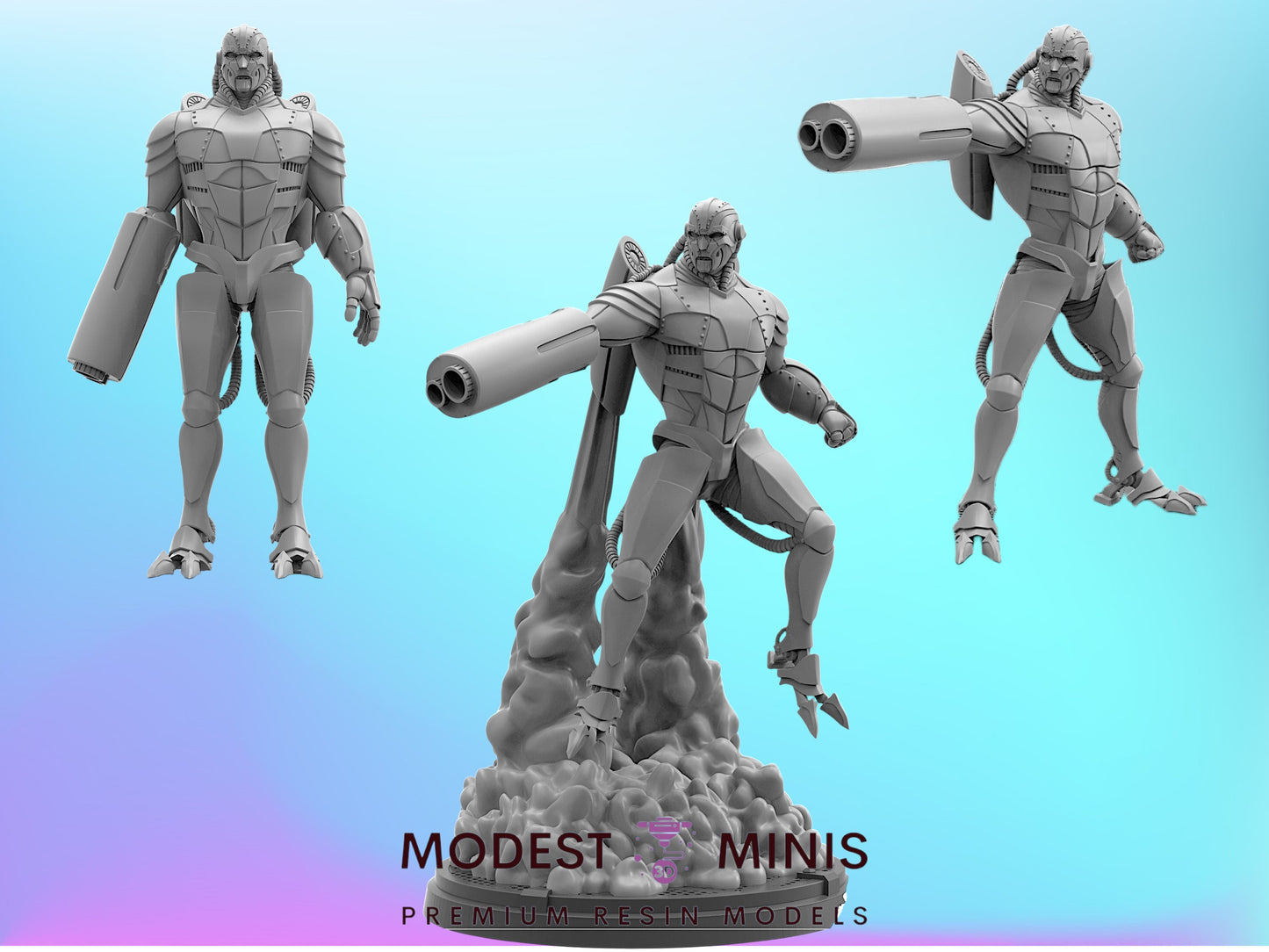 Doom Bot Blasters | 32mm - 40mm Mini | Crisis Protocol Proxy | Superhero | Trident