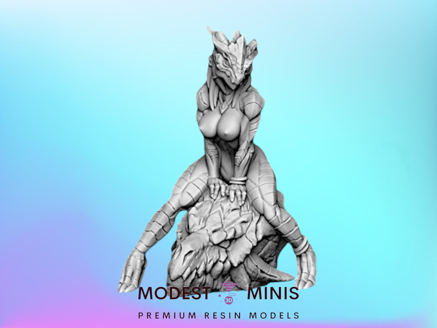 Draconian Maid | 28mm - 75mm Scale Resin Minis | DnD | Artisan Guild Dragonborn