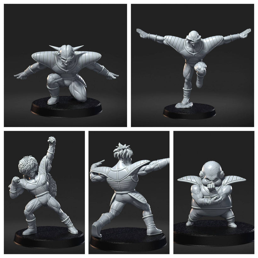 DBZ Fancy 5 - 32mm Scale DnD Miniature | Anime | JRPG Mini - RN Estudio