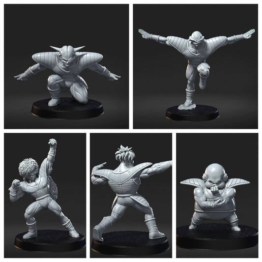 DBZ Fancy 5 - 32mm Scale DnD Miniature | Anime | JRPG Mini - RN Estudio