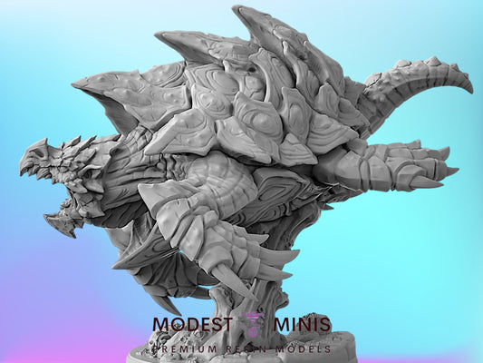 Turtle Dragon Leviathan | 28mm - 75mm Scale Resin Minis | DnD | Frostgrave Artisan Guild Sunken Kingdoms