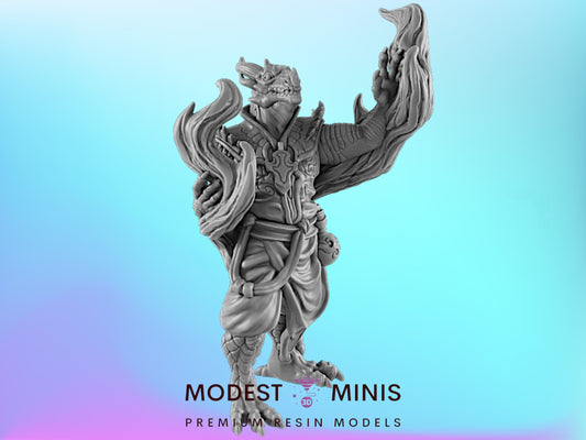 Sorcerer Dragonkin Male | 25mm - 75mm Scale | DnD | EC3D Fantasy Mini | Everyday Heroes