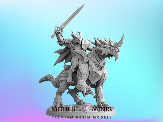 Dragonling Knight A | 28mm - 75mm Scale Resin Minis | DnD | Frostgrave Artisan Guild Dragonguard