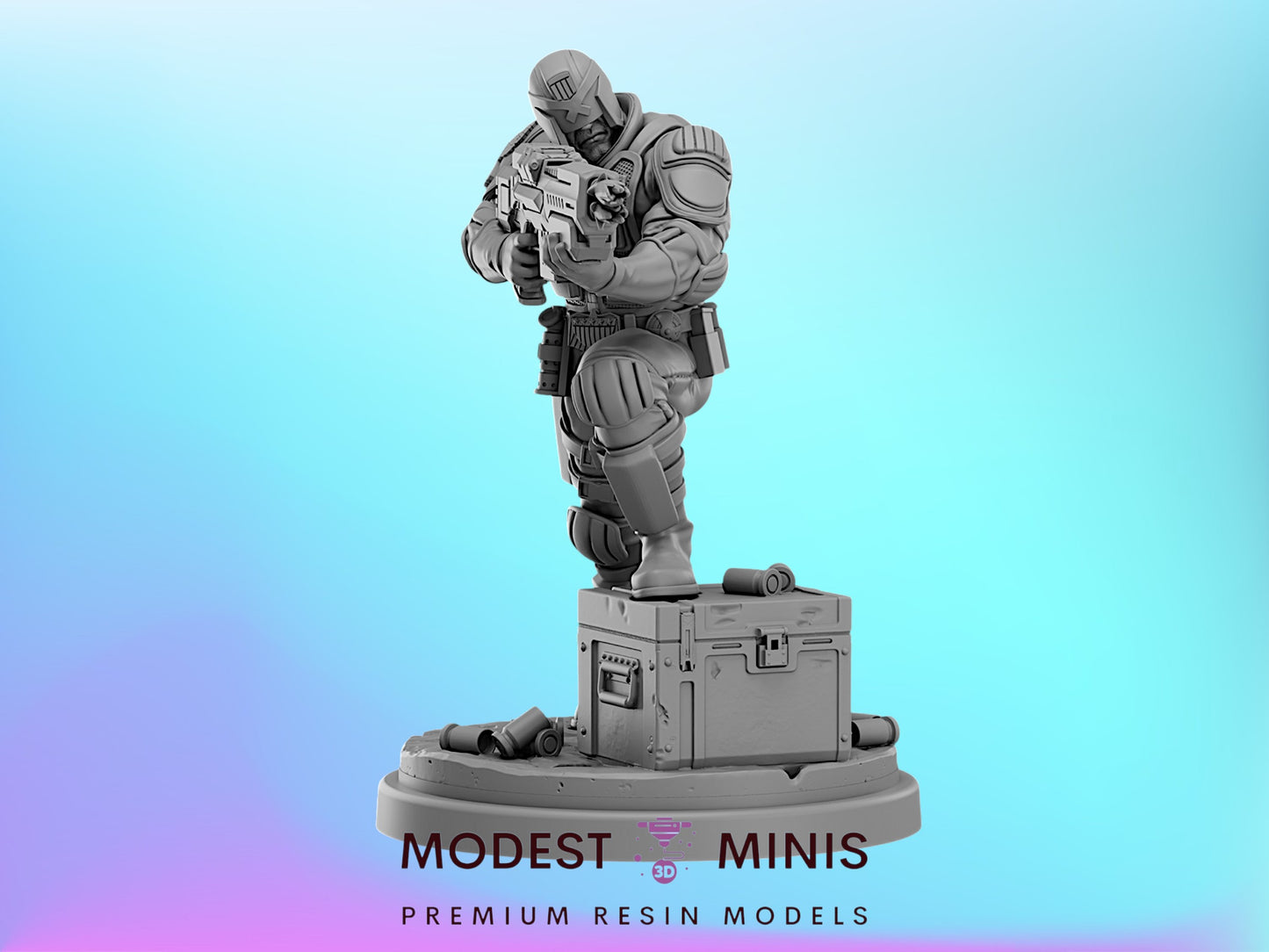 Judge Dredd | 32mm - 40mm Mini | Crisis Protocol Proxy | Superhero | Hall of Heroes