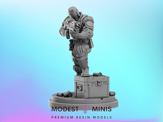 Judge Dredd | 32mm - 40mm Mini | Crisis Protocol Proxy | Superhero | Hall of Heroes