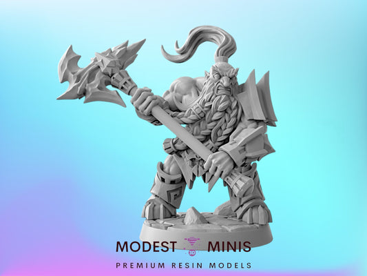 Dumlok Dwarf C | 28mm - 75mm Scale Resin Minis | DnD | Artisan Guild