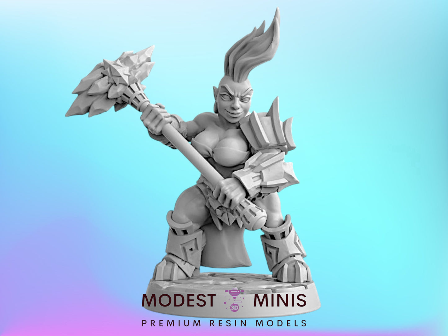 Dumlok Dwarf F | 28mm - 75mm Scale Resin Minis | DnD | Artisan Guild
