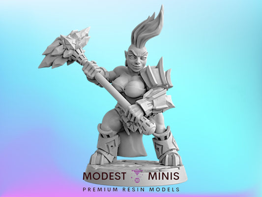 Dumlok Dwarf F | 28mm - 75mm Scale Resin Minis | DnD | Artisan Guild