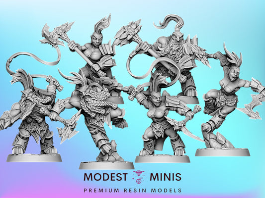 Dumlok Dwarves Set | 28mm - 75mm Scale Resin Minis | DnD | Artisan Guild