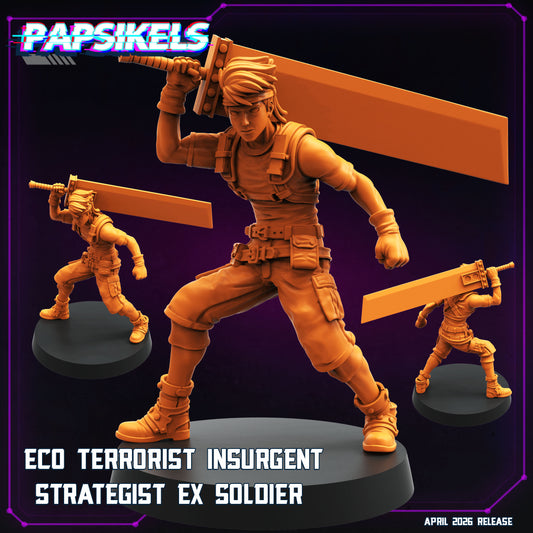 Eco Terrorist Insurgent Ex Soldier - 32mm Scale Cyberpunk Final Fantasy Shadowrun | Papsikels