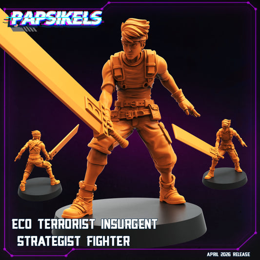 Eco Terrorist Insurgent Strategist Fighter - 32mm Scale Cyberpunk Final Fantasy Shadowrun | Papsikels