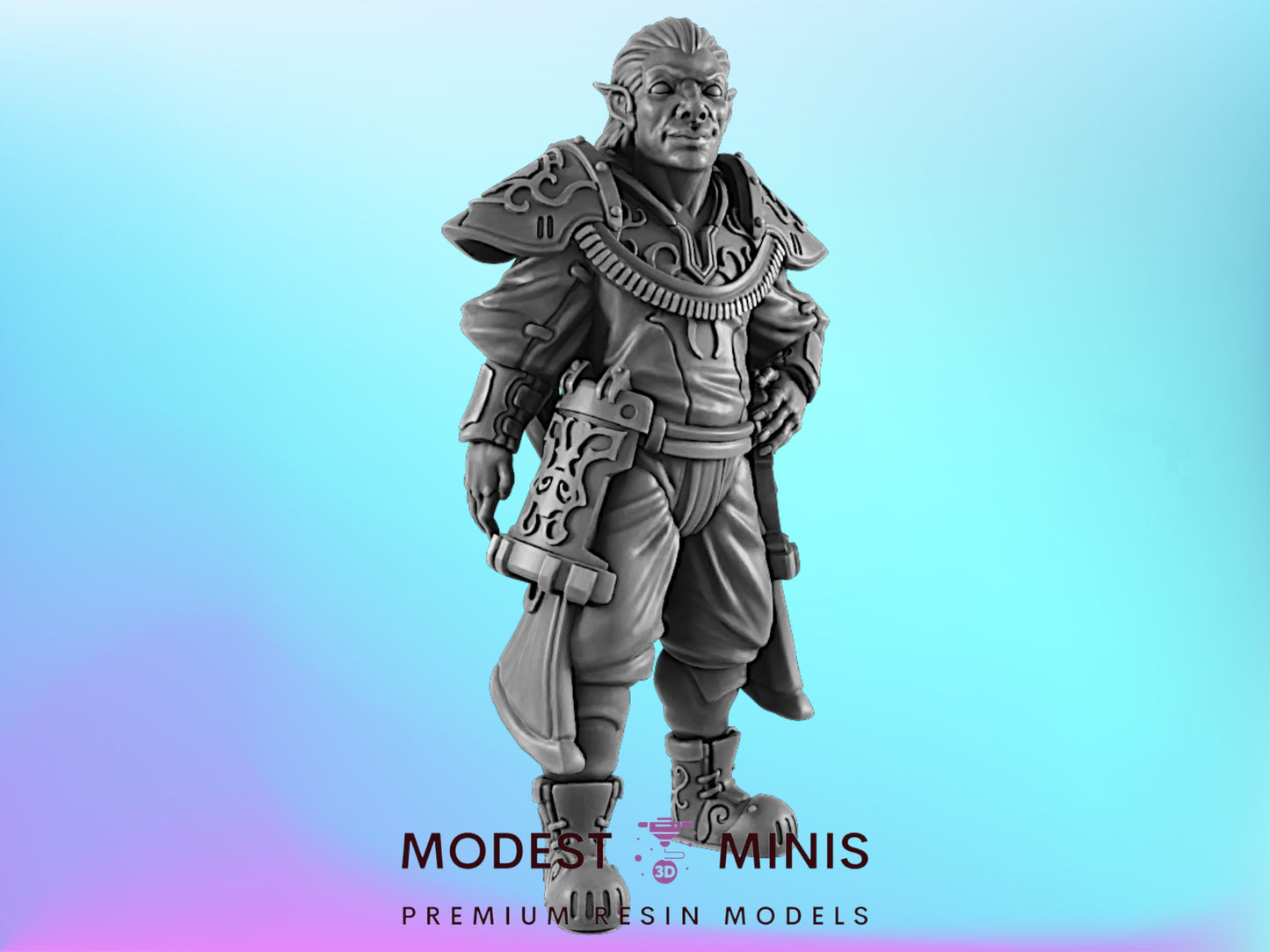 Elven Noble | 25mm to 100mm Steampunk Mini | DnD | EC3D