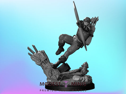 Emerald Archer | Green Arrow 32mm - 40mm Mini | Crisis Protocol Proxy | Superhero | Hall of Heroes