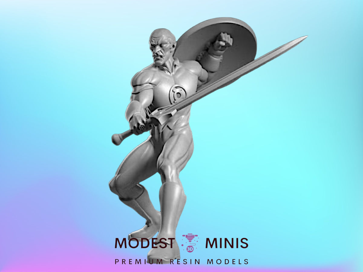 Emerald Knight Butler | 32mm - 40mm Mini | Crisis Protocol Proxy | Superhero | Legion