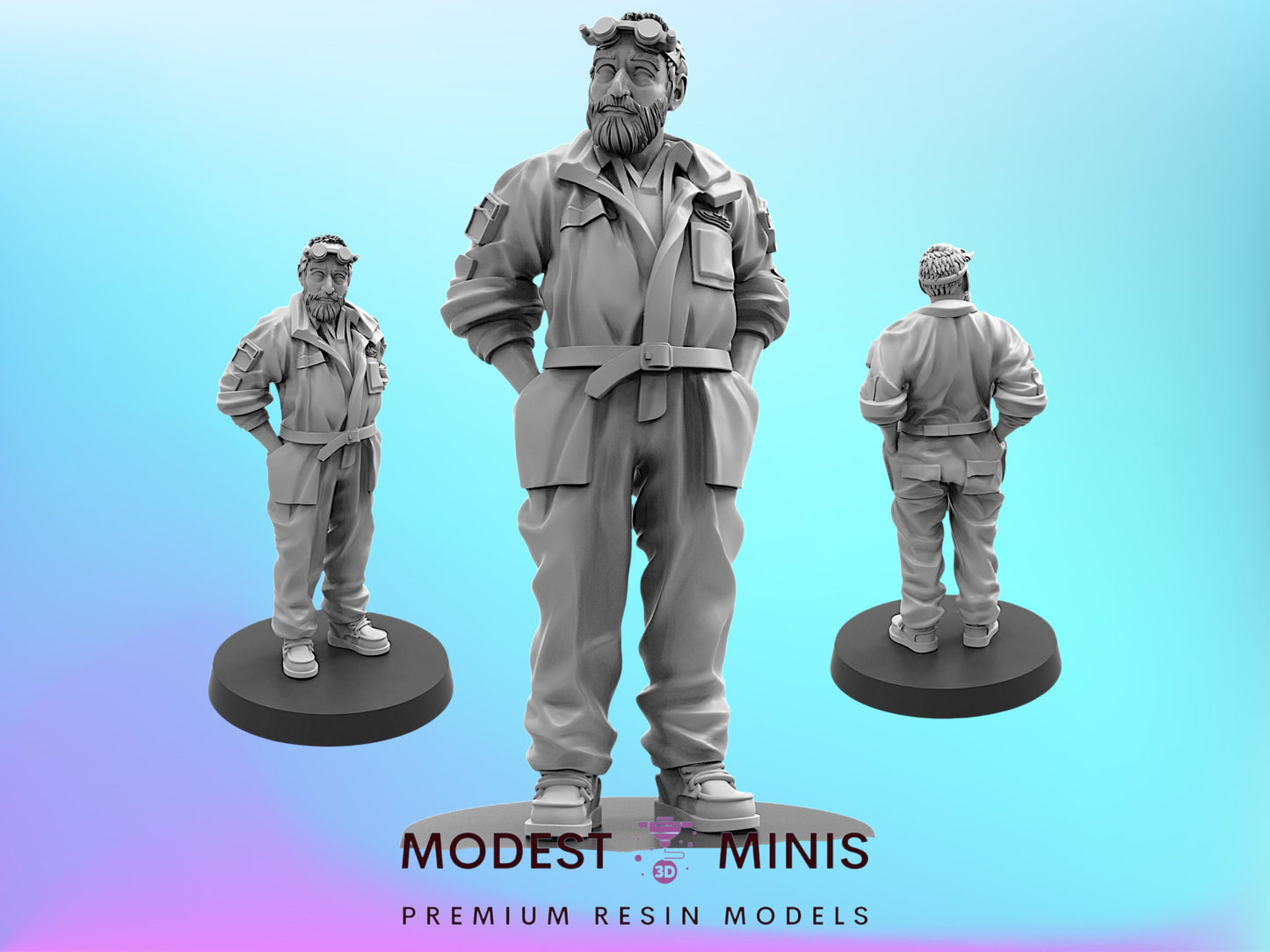 Space Crew Engineer | 28mm+ Scale Aliens Miniature | Sci fi | Papsikels