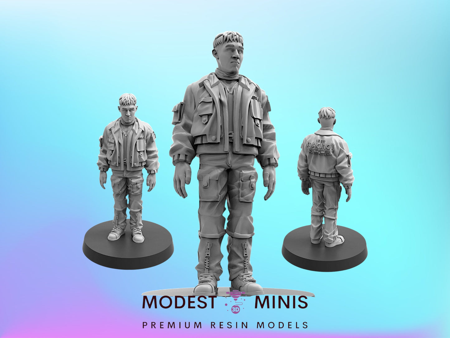Space Crew Engineers Mate | 28mm+ Scale Aliens Miniature | Sci fi | Papsikels