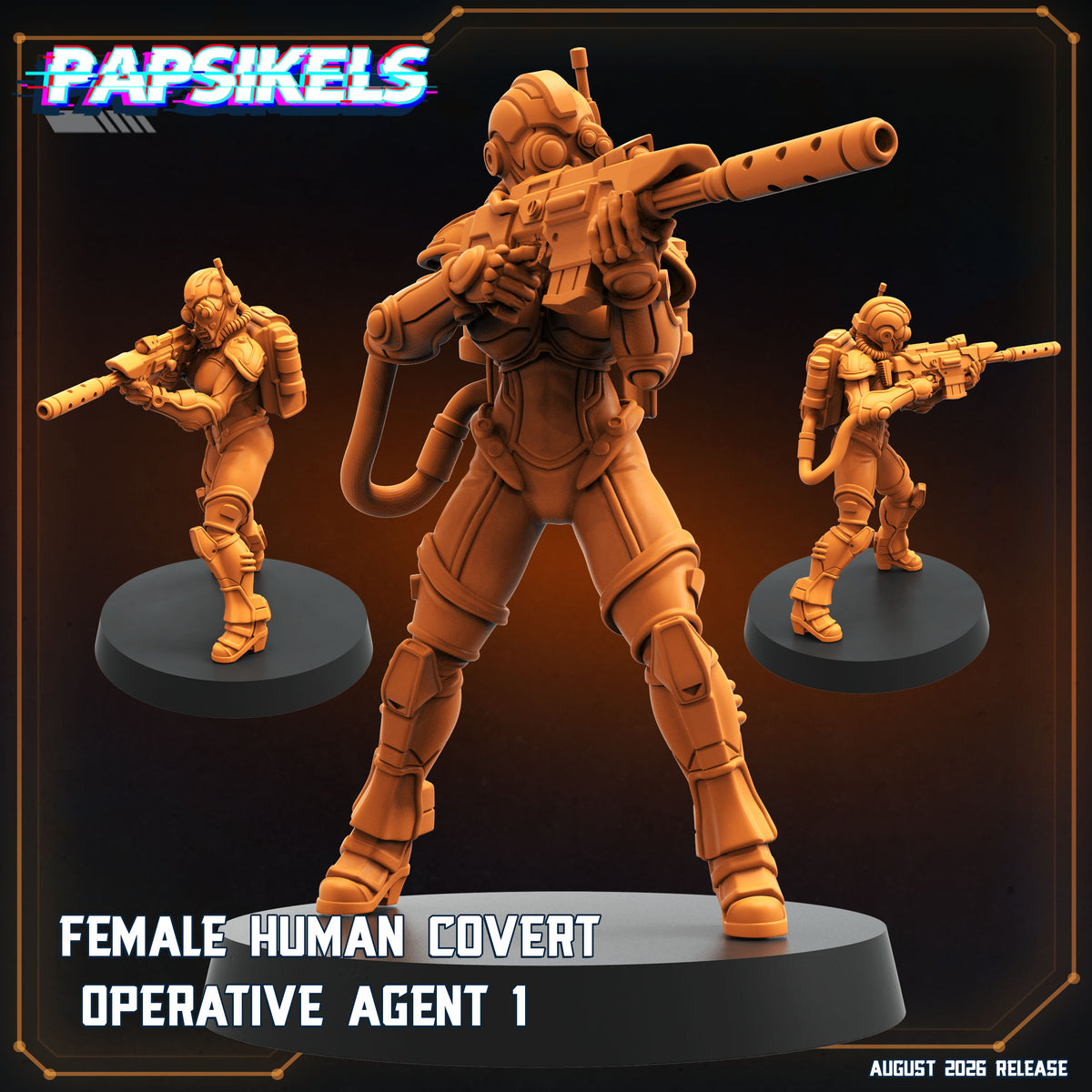 Female Covert Operative Agent - 28mm - 75mm Scale Sci Fi Starcraft | Papsikels