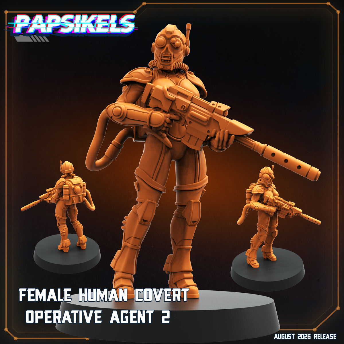 Female Covert Operative Agent - 28mm - 75mm Scale Sci Fi Starcraft | Papsikels
