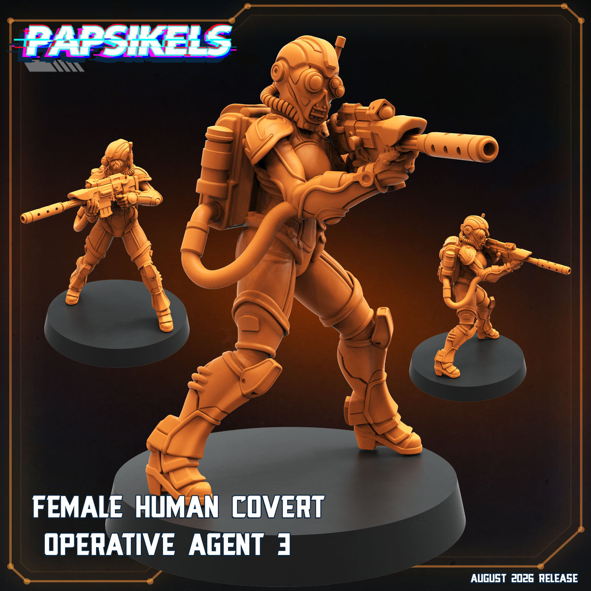 Female Covert Operative Agent - 28mm - 75mm Scale Sci Fi Starcraft | Papsikels
