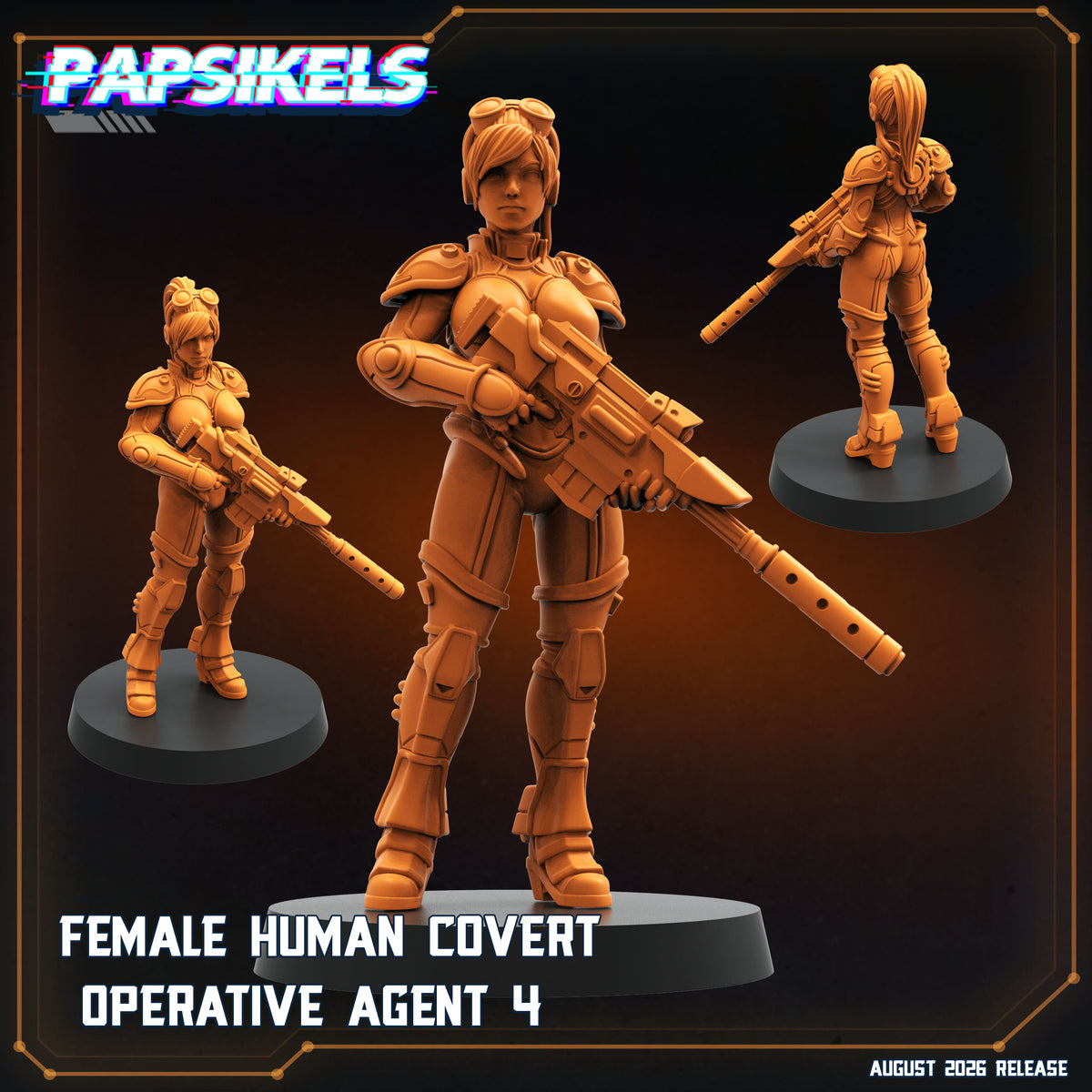 Female Covert Operative Agent - 28mm - 75mm Scale Sci Fi Starcraft | Papsikels