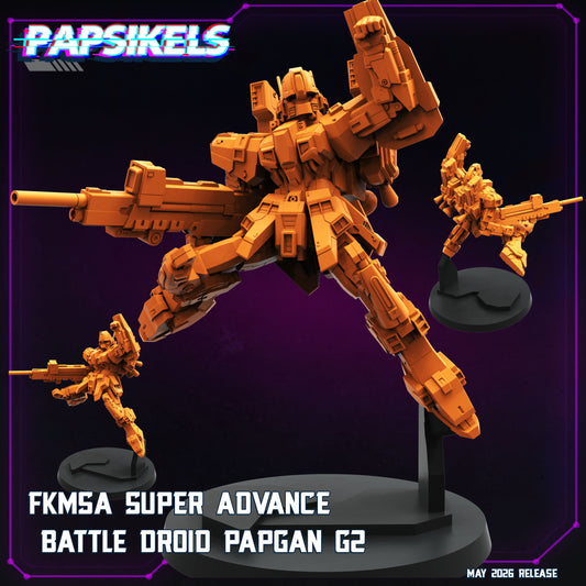 FKMSA Super Advance Battle Droid Papgan G2 - 32mm Scale Cyberpunk Gundam Shadowrun | Papsikels