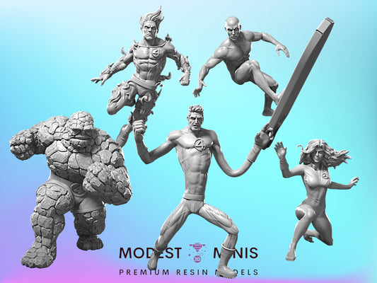 Fantastic Family - FF4 32mm - 40mm Mini | DnD Mini | Superhero | RN Estudio