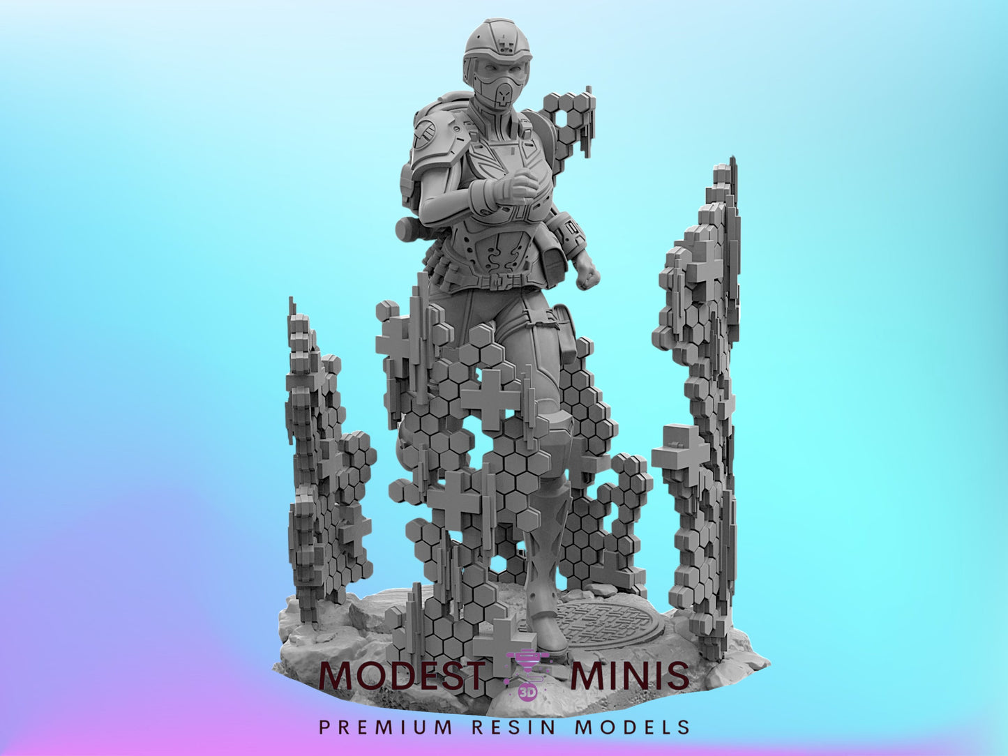 Shield Female Medic 1 | 32mm - 40mm Mini | Crisis Protocol Proxy | Superhero | Trident