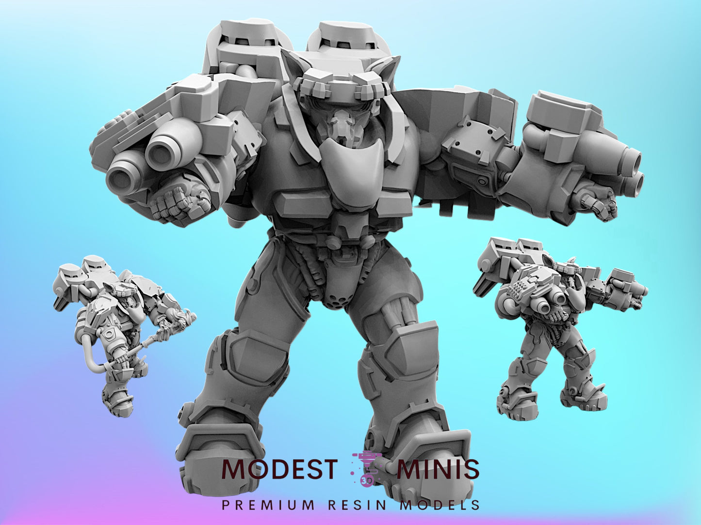 Heavy Fire Batter Support Units | 28mm+ Scale Miniature | Sci fi | Papsikels