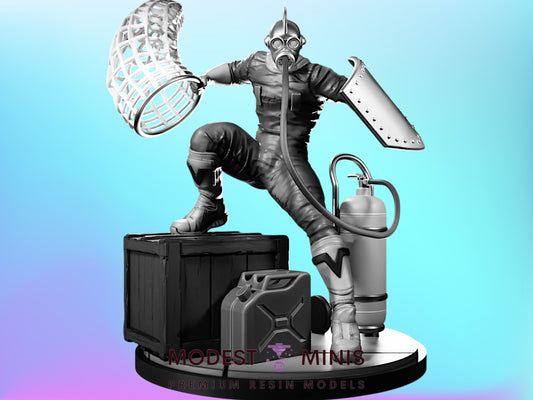 Fireproof Hazard Suit Villain | Asbestos Man | Resin Miniature Proxy for Crisis Protocol | Legion