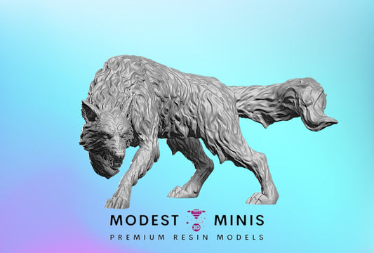 Survivor Jorlan Frost Wolf | 28mm - 100mm Scale Resin Mini | Zombicide | Vaultz GoT