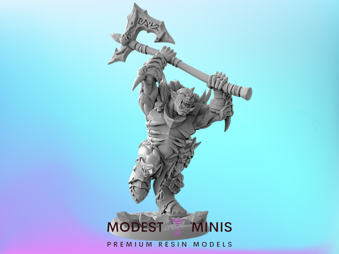 Frostmetal A Orc | 28mm - 75mm Scale Resin Minis | DnD | Artisan Guild