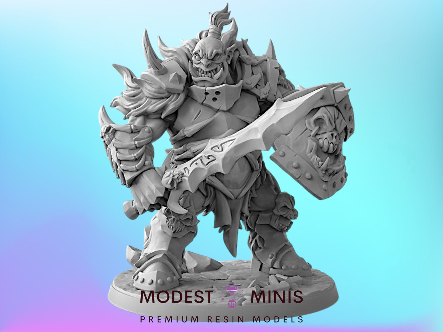 Frostmetal D Ogre | 28mm - 75mm Scale Resin Minis | DnD | Artisan Guild