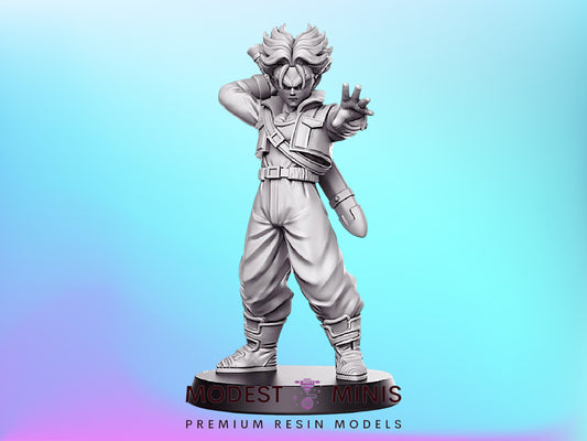 DBZ Future Warrior - 32mm Scale DnD Miniature | Anime | JRPG Mini - RN Estudio