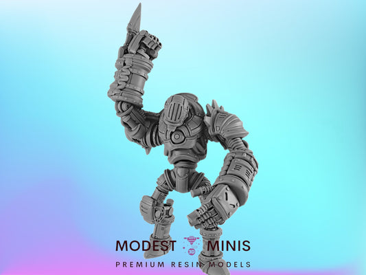Steam Golem | 25mm to 100mm Steampunk Mini | DnD | EC3D