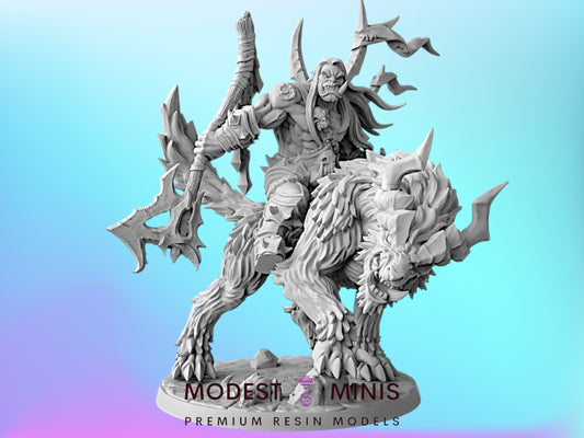 Gorefang and Orc Throgar | 28mm - 75mm Scale Resin Minis | DnD | Artisan Guild