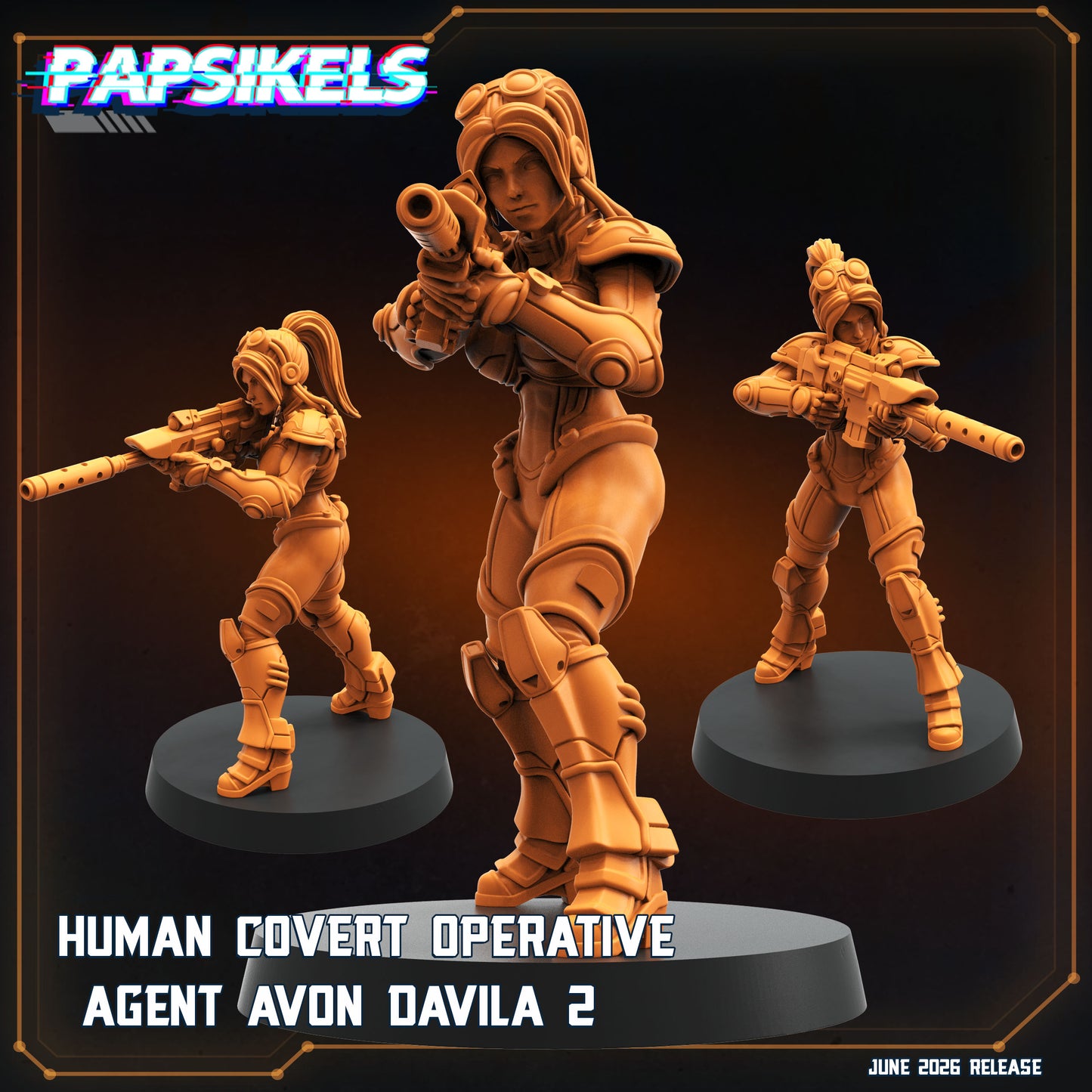 Covert Operative Agent Avon Davila - 32mm Scale Sci Fi Starcraft | Papsikels