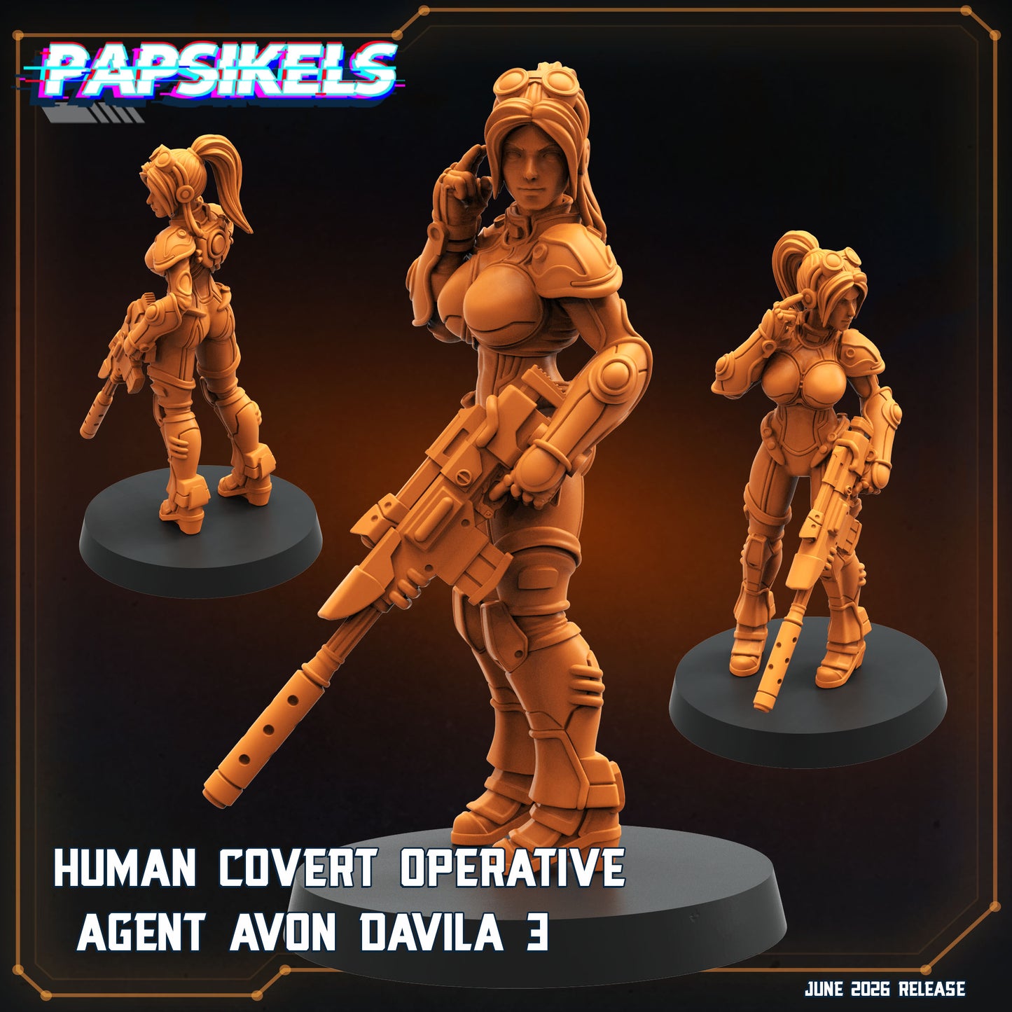 Covert Operative Agent Avon Davila - 32mm Scale Sci Fi Starcraft | Papsikels