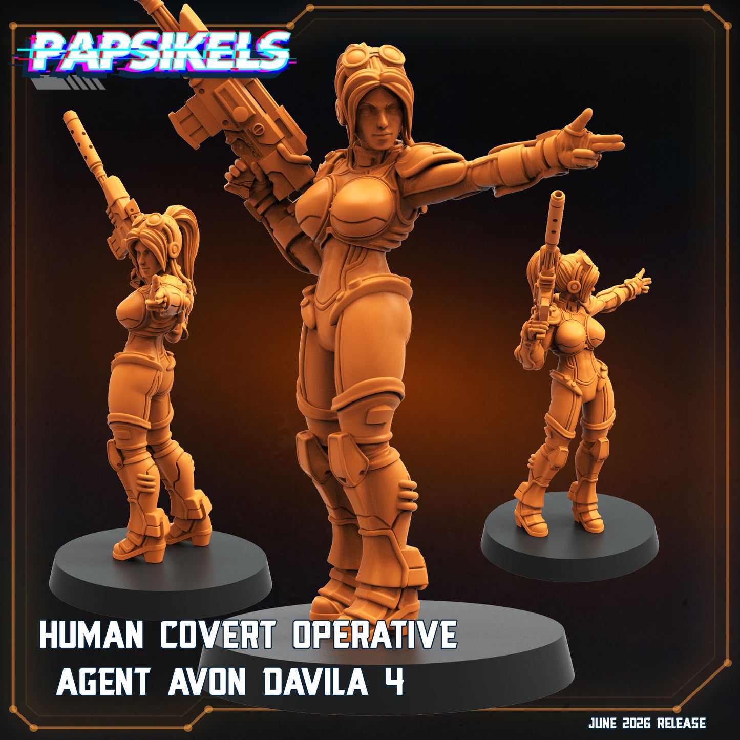Covert Operative Agent Avon Davila - 32mm Scale Sci Fi Starcraft | Papsikels