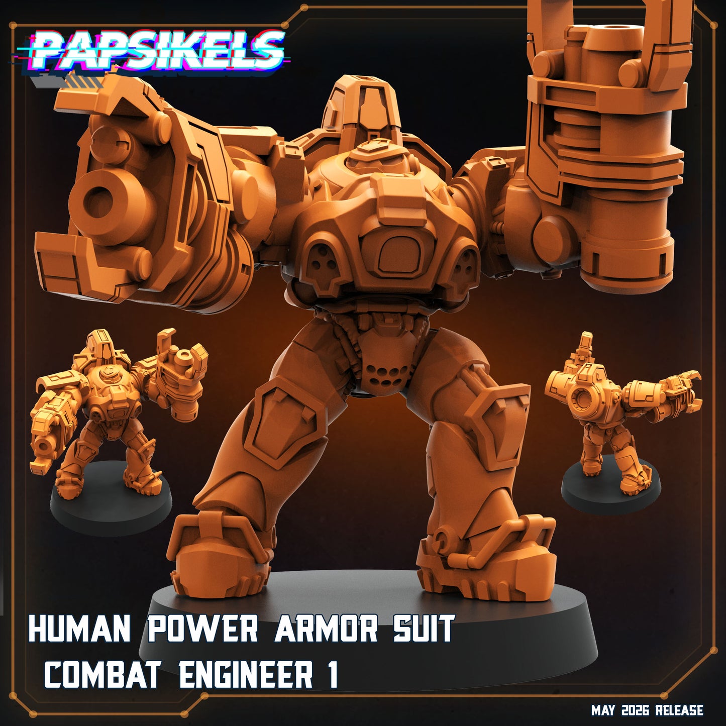Human Power Suit Combat Engineers - 32mm Scale Sci Fi Starcraft | Papsikels