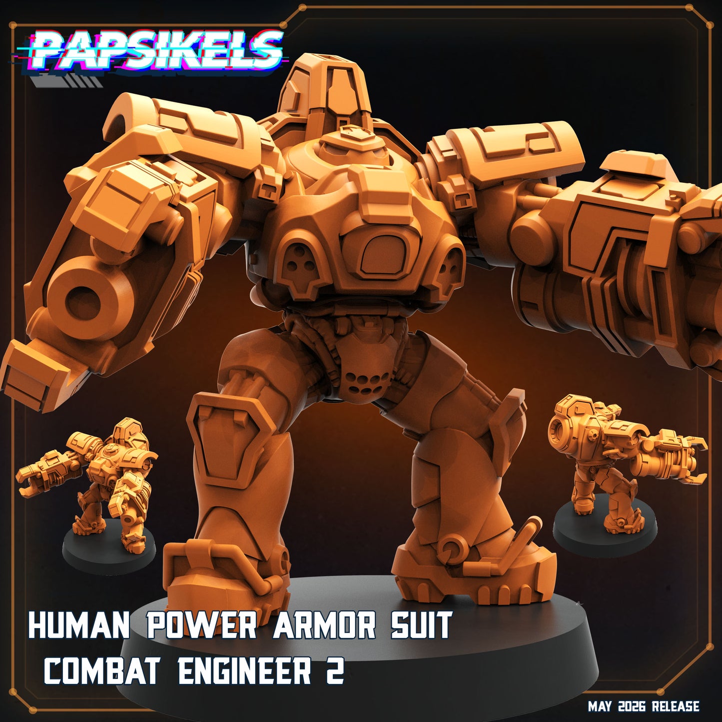 Human Power Suit Combat Engineers - 32mm Scale Sci Fi Starcraft | Papsikels