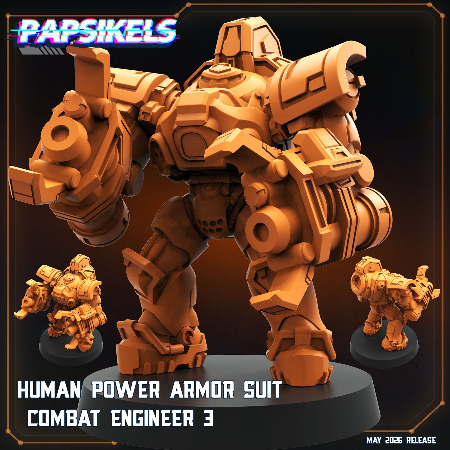 Human Power Suit Combat Engineers - 32mm Scale Sci Fi Starcraft | Papsikels