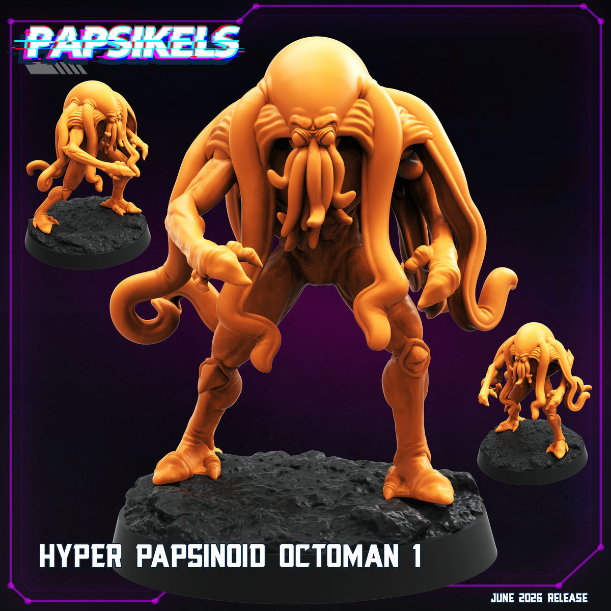 Papsinoid Octoman - Resin Cyberpunk Guyver Miniature  | Papsikels