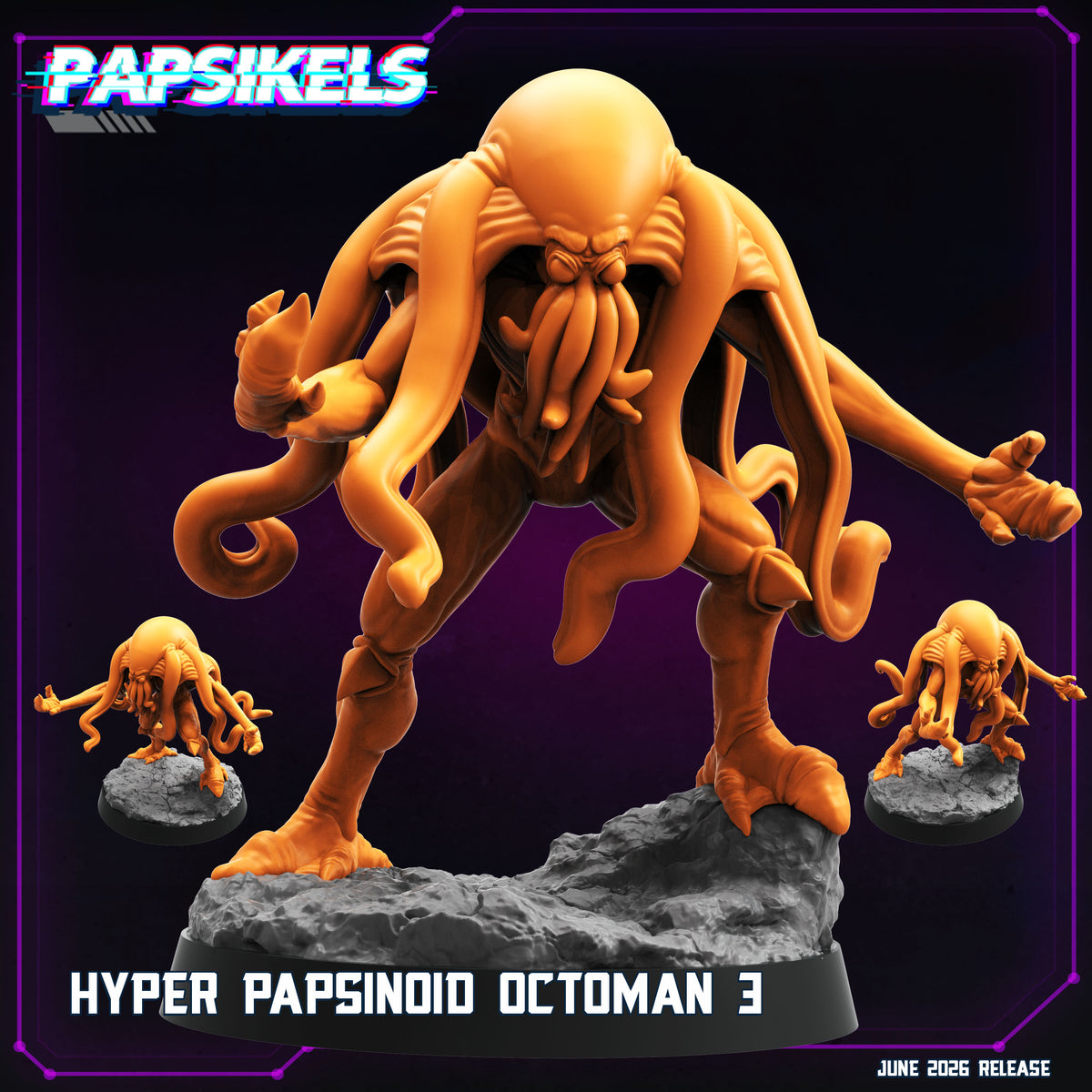 Papsinoid Octoman - Resin Cyberpunk Guyver Miniature  | Papsikels