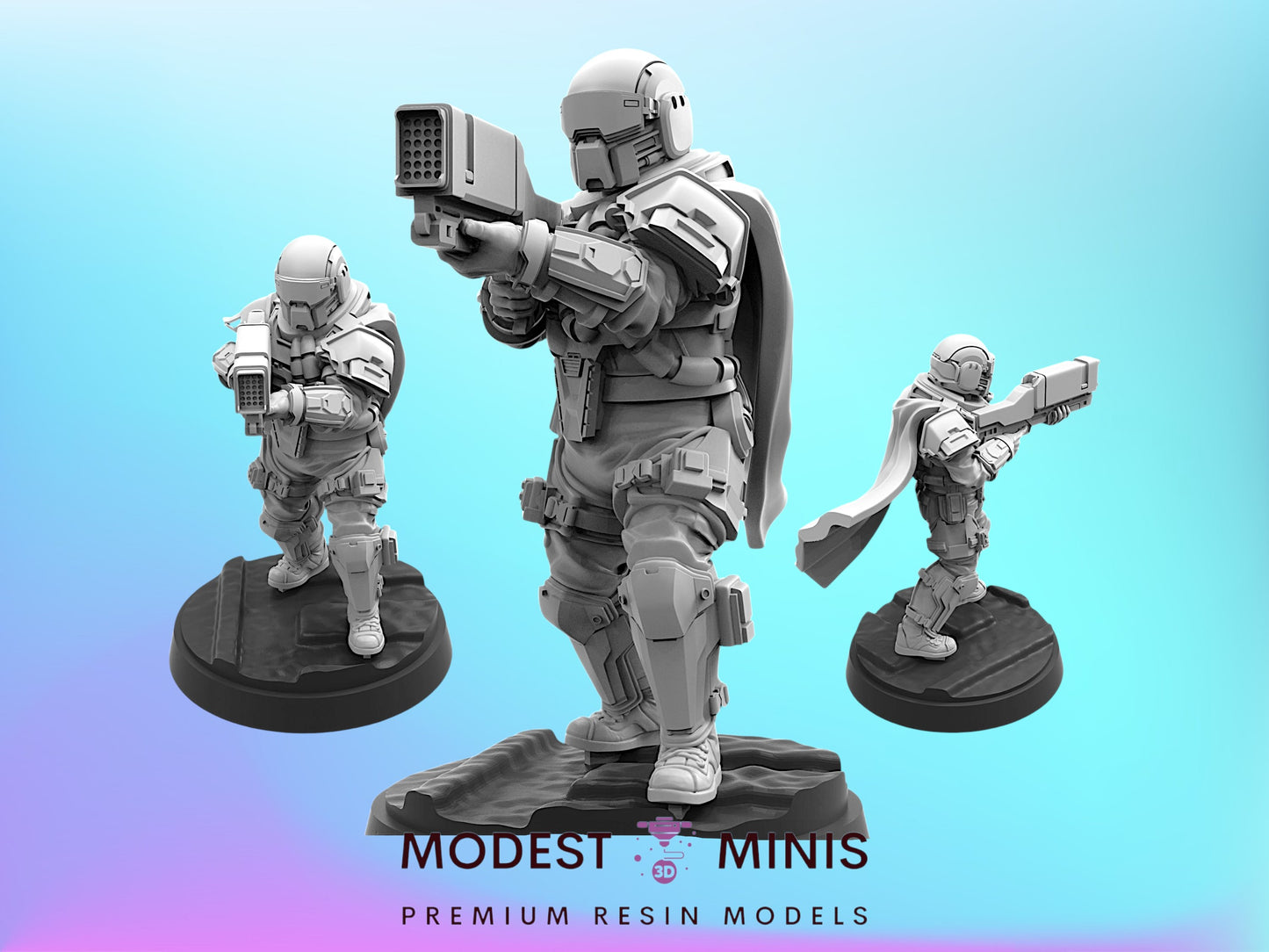 Democracy Troopers 02 Heavy Ops 1 - 32mm Scale Sci Fi Helldivers Proxy | Papsikels