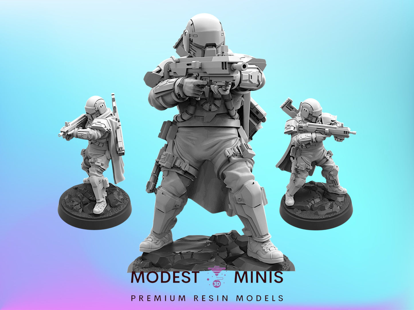 Democracy Troopers 02 Heavy Ops 2 - 32mm Scale Sci Fi Helldivers Proxy | Papsikels