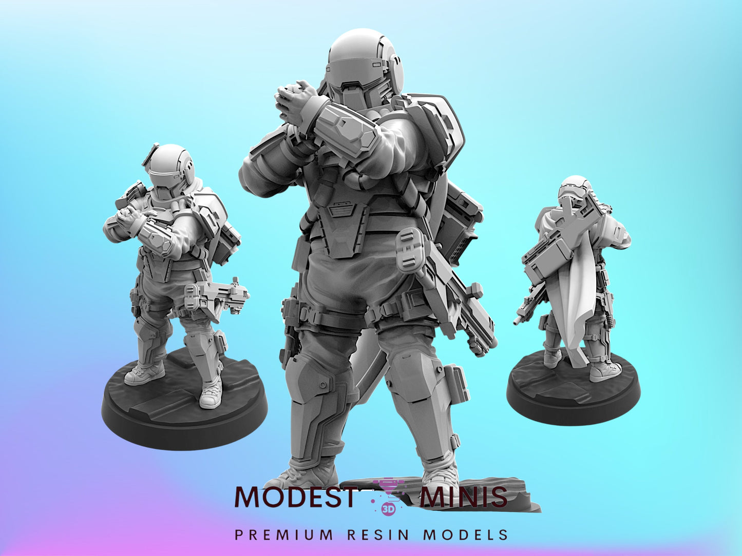 Democracy Troopers 02 Heavy Ops 3 - 32mm Scale Sci Fi Helldivers Proxy | Papsikels